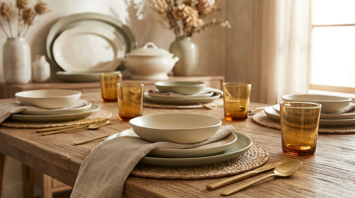Dinnerware and Serveware: Ceramic, Porcelain, and Layering a Setting