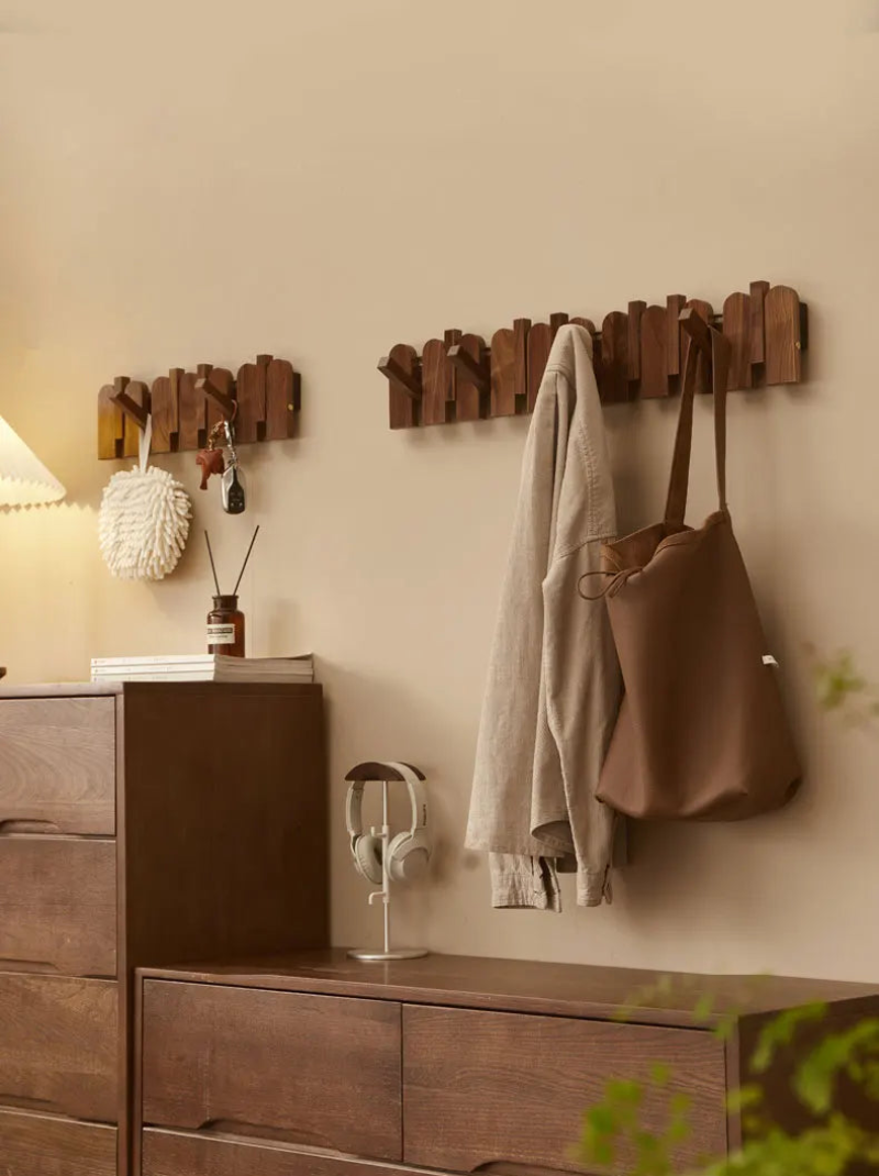 Walnut Wood Coat Rack