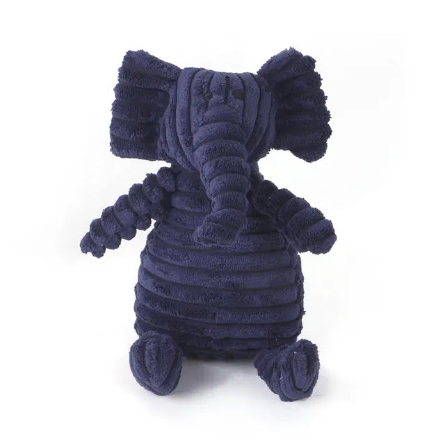 Plush corduroy squeaky dog toy animal shape durable chew toy for puppies and dogs