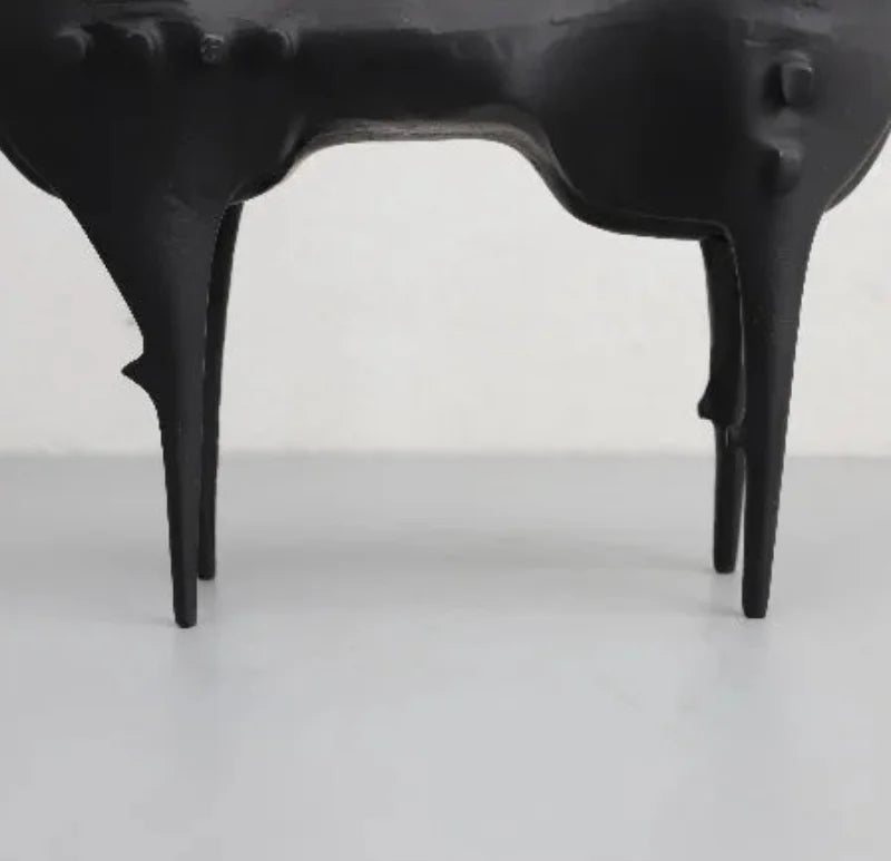 Black Metal Horse Sculpture Abstract Modern Animal Statue Bookshelf Decor Living Room Accent