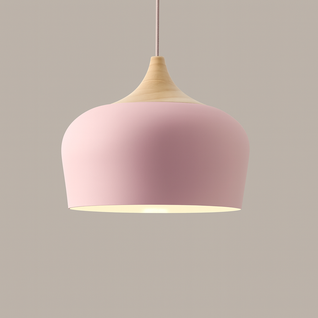 Soft Pastel Palette Pendant Lights in Metal & Wood - Final Sale-Letifly Lights and Decor