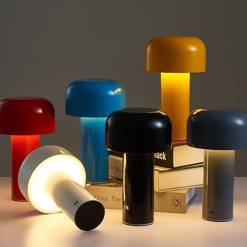Portable and Cordless Mushroom Rechargeable Lamp