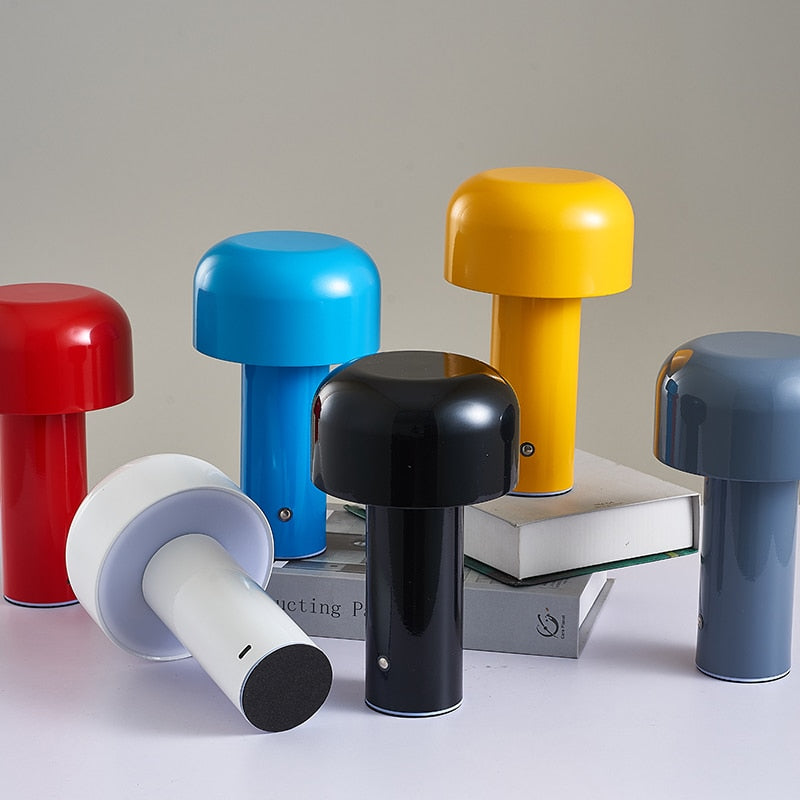 Portable and Cordless Mushroom Rechargeable Lamp