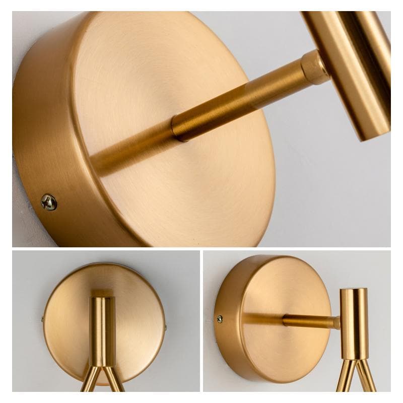 Copper loop shape wall lamp with a Frosted glass globe