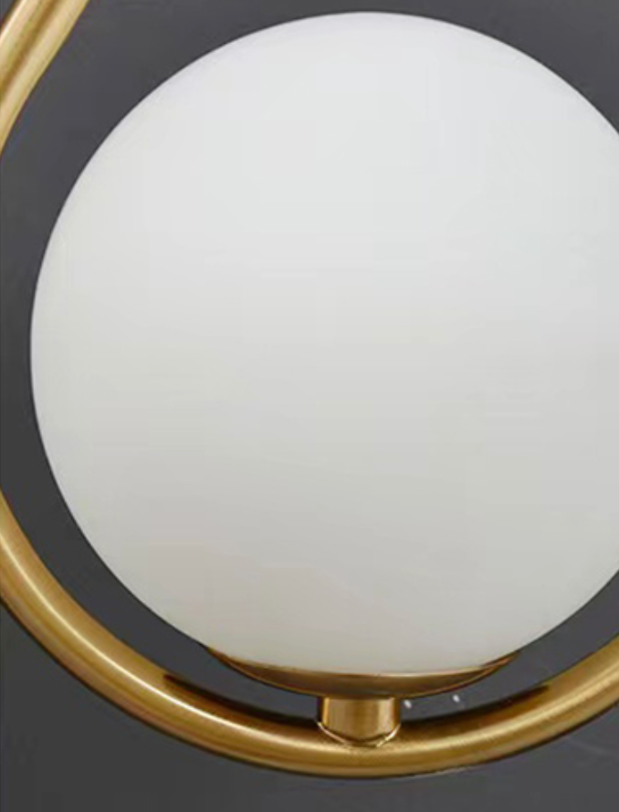 Loop Brass and Sphere Sconce-Letifly Lights and Decor