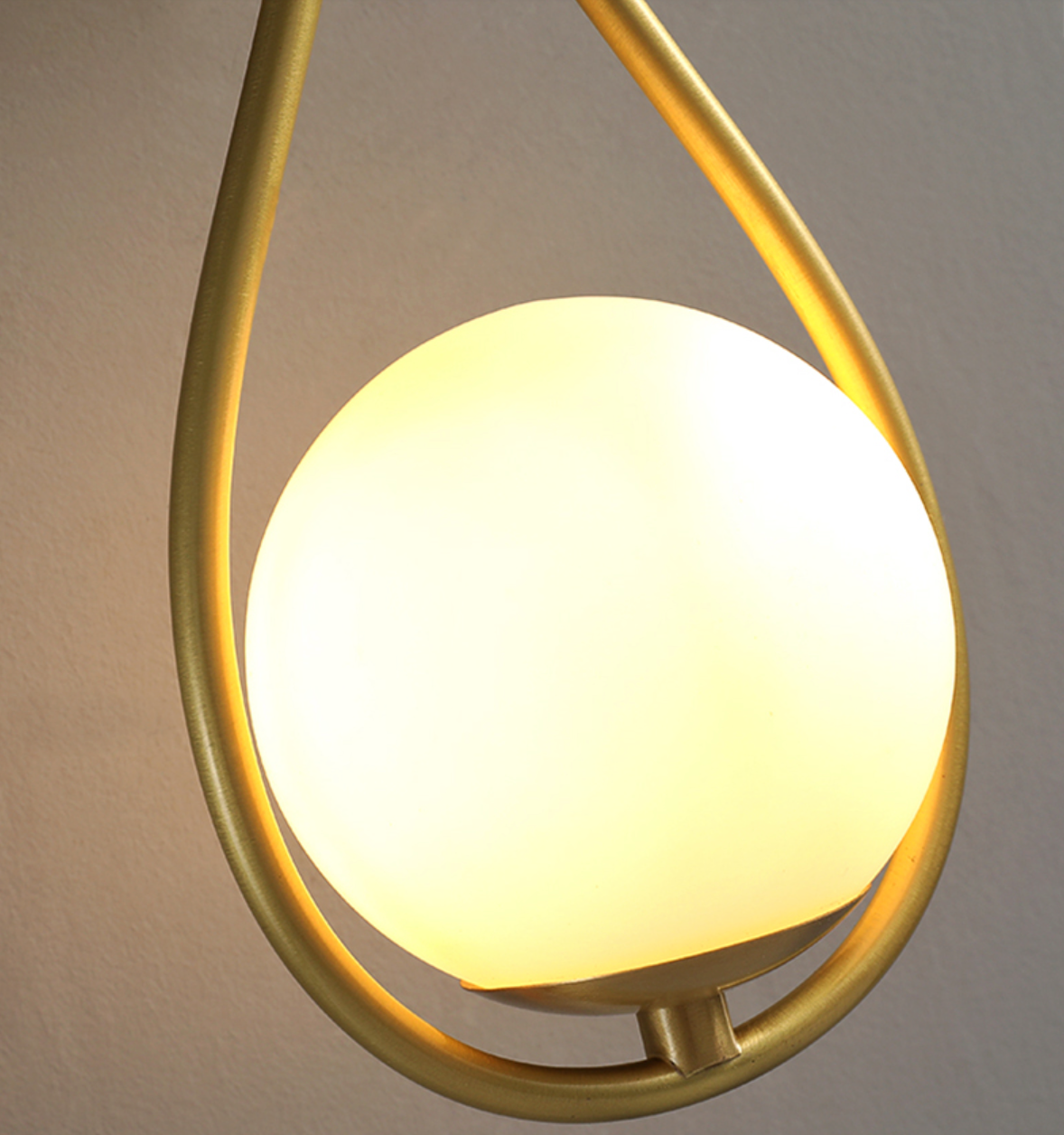 Loop Brass and Sphere Sconce-Letifly Lights and Decor