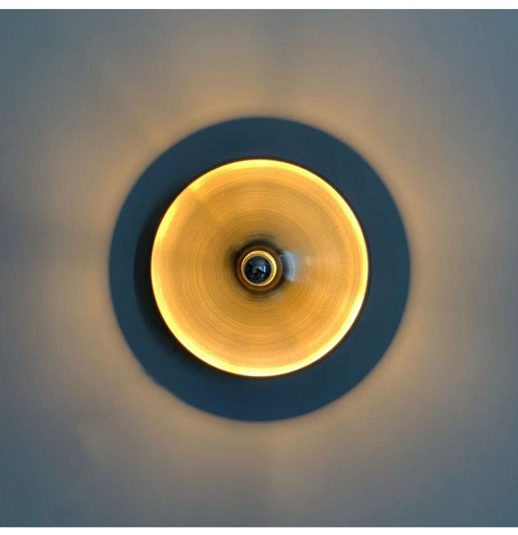 Metallic Wall Lamp Gold Black White Color Light