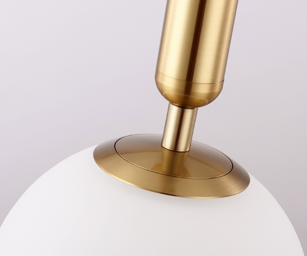 Poiret Series Brass & Glass Globe Hanging Wall Lamp-Letifly Lights and Decor