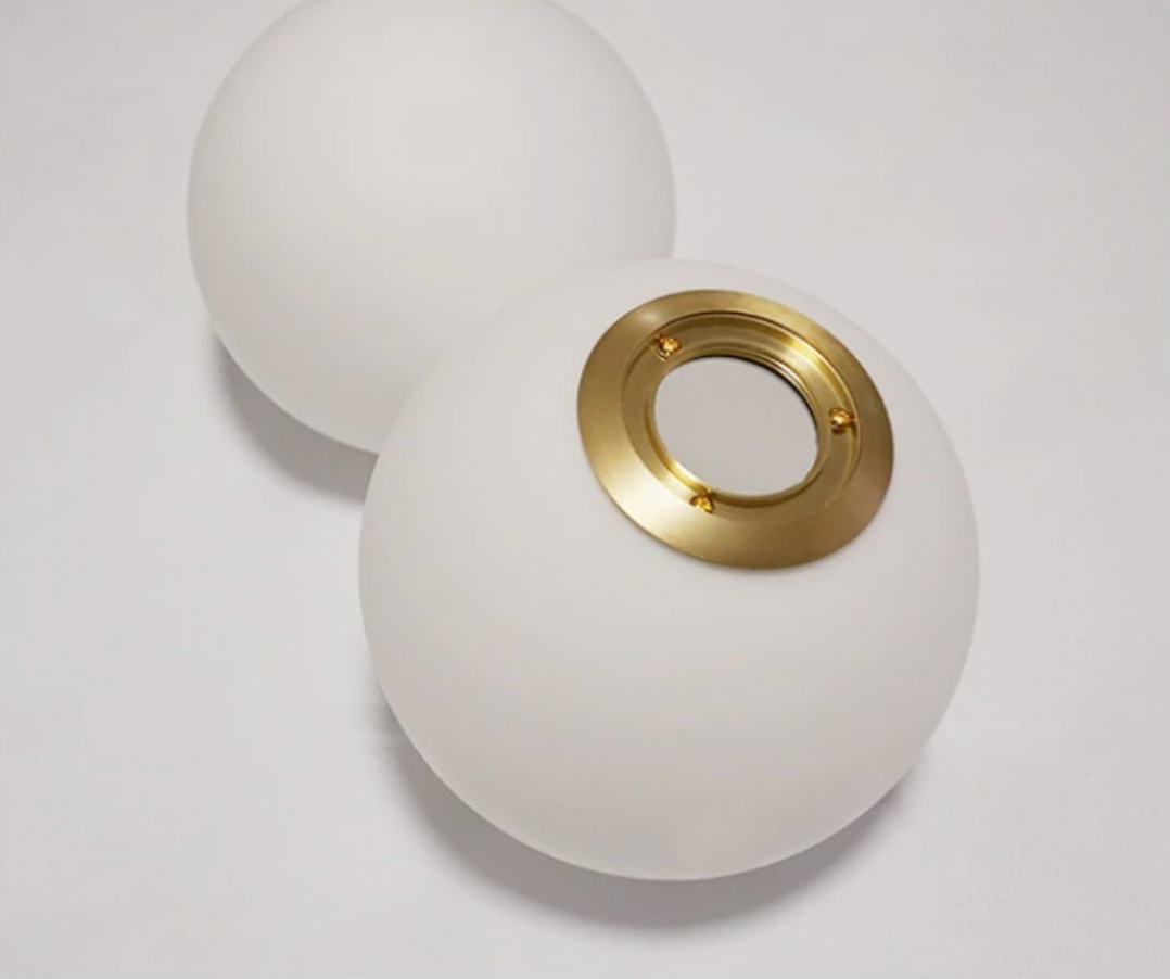 Poiret Series Brass & Glass Globe Hanging Wall Lamp-Letifly Lights and Decor