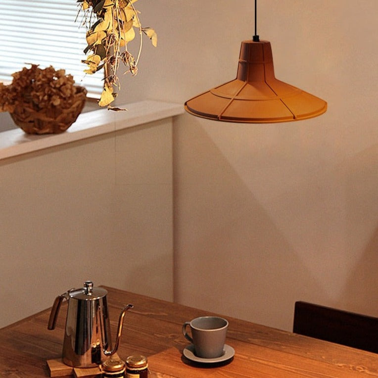 LED Industrial Style Cement Orange Hanging Light