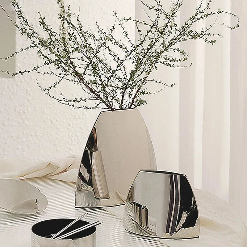 Styling a Sculptural Metal Vase (With or Without Flowers)