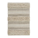 Woven textured bath rug stripe non skid shaggy bathroom mat boho inspired handwoven rug