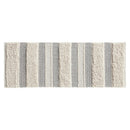 Woven textured bath rug stripe non skid shaggy bathroom mat boho inspired handwoven rug