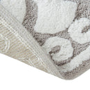 Floral medallion round rectangle bath mat tufted plush rug absorbent soft pile rug