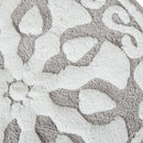 Floral medallion round rectangle bath mat tufted plush rug absorbent soft pile rug