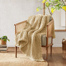Chunky Double Knit Handmade Throw Blanket Cozy Soft Textured Couch and Bed Accent Decor