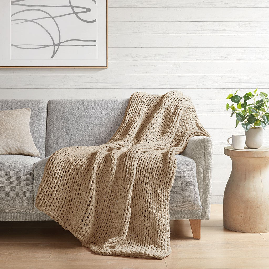 Chunky Double Knit Handmade Throw Blanket