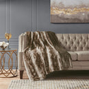 Zuri Oversized Faux Fur Throw Blanket Luxurious Plush Soft Decorative Accent