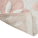 Floral medallion round rectangle bath mat tufted plush rug absorbent soft pile rug