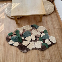 Abstract Forest Moss Tufted Accent Rug-Letifly Lights and Decor