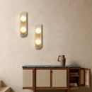 Natural travertine wall sconce glass globe wall lamp