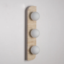 Natural travertine wall sconce glass globe wall lamp
