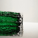 Textured glass glass flower vase wide base glass crystal vase