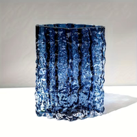 Arctic Ice Textured Glass Vase-Letifly Lights and Decor