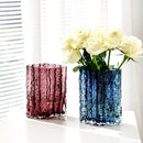 Arctic Ice Textured Glass Vase-Letifly Lights and Decor