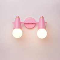 double pink wall lamp