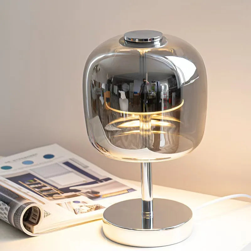 Astra Noir Glass Table Lamp