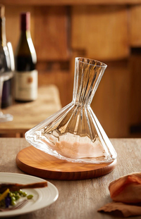 Aura 350 Rotating Glass Decanter-Letifly Lights and Decor