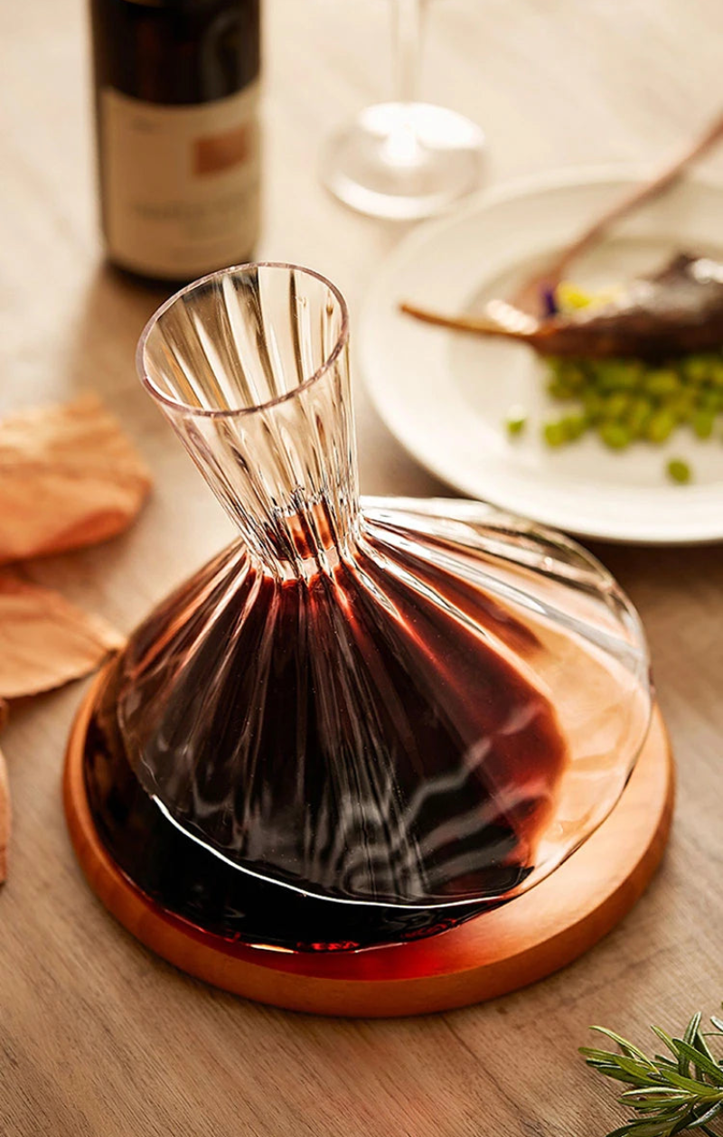 Aura 350 Rotating Glass Decanter-Letifly Lights and Decor