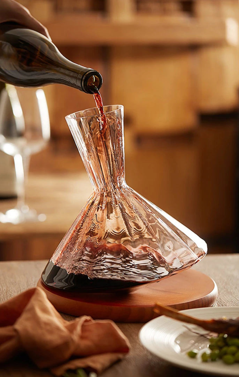 Aura 350 Rotating Glass Decanter-Letifly Lights and Decor