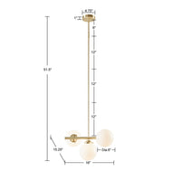 Aurelia Chandelier with Frosted Glass Globe Bulbs-Letifly Lights and Decor