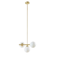 Aurelia Chandelier with Frosted Glass Globe Bulbs-Letifly Lights and Decor