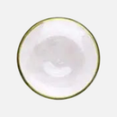 Gold Edge Glass Plate & Bowl