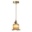 Glass Pendant Lights petal-shaped glass chandelier pendant light with adjustable cord