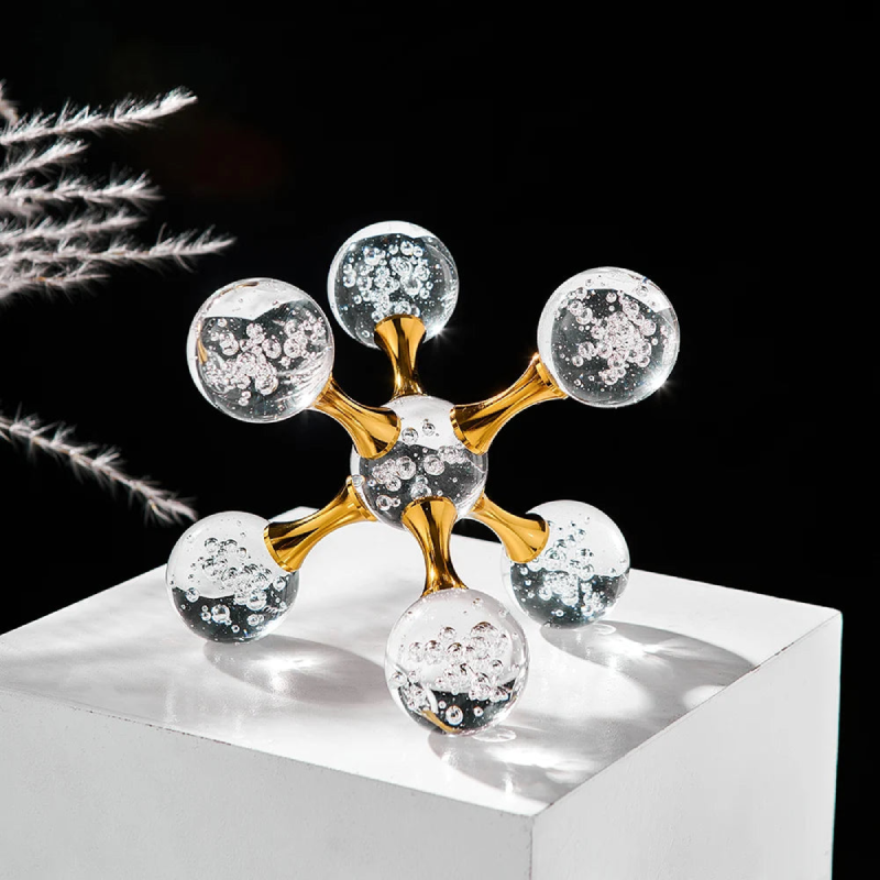 Bubble Glass Star Paperweight & Ornament-Letifly Lights and Decor