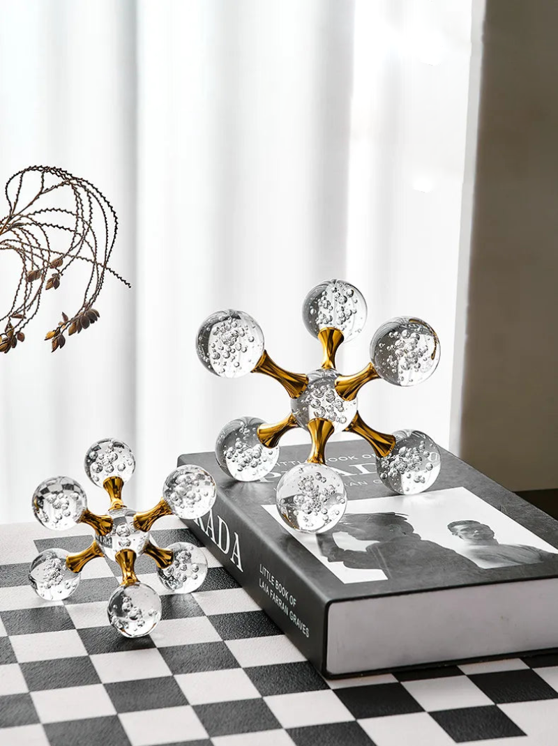 Bubble Glass Star Paperweight & Ornament-Letifly Lights and Decor