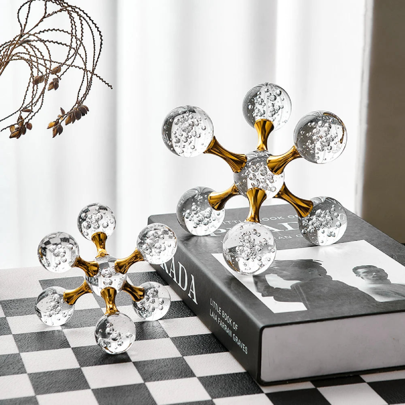 Bubble Glass Star Paperweight & Ornament-Letifly Lights and Decor