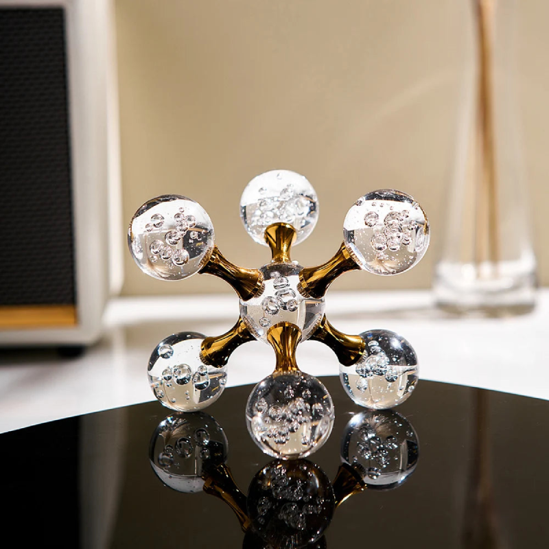 Bubble Glass Star Paperweight & Ornament-Letifly Lights and Decor