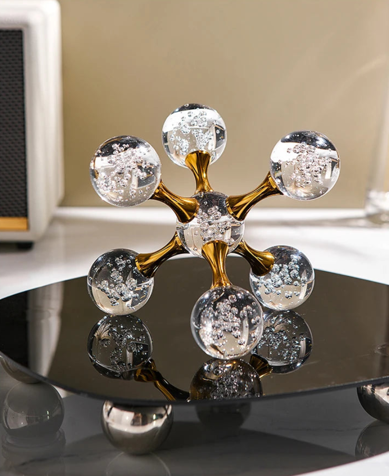 Bubble Glass Star Paperweight & Ornament-Letifly Lights and Decor