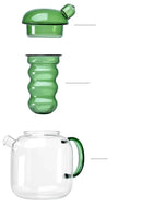 Bulbo Colored Glass Tea Pot & Cup-Letifly Lights and Decor