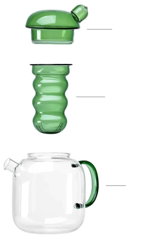 Bulbo Colored Glass Tea Pot & Cup-Letifly Lights and Decor