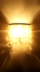 Capiz shell cascading wall lamp accent lamp