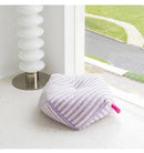 Pet sofa coral fleece striped warm machine washable pet lounger