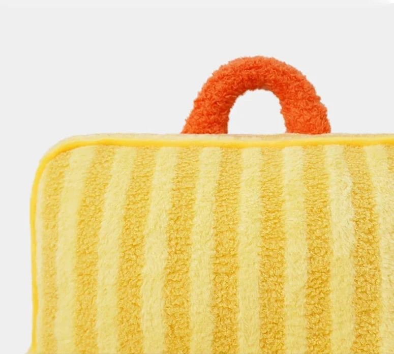 Pet sofa coral fleece striped warm machine washable pet lounger