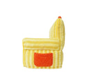 Pet sofa coral fleece striped warm machine washable pet lounger