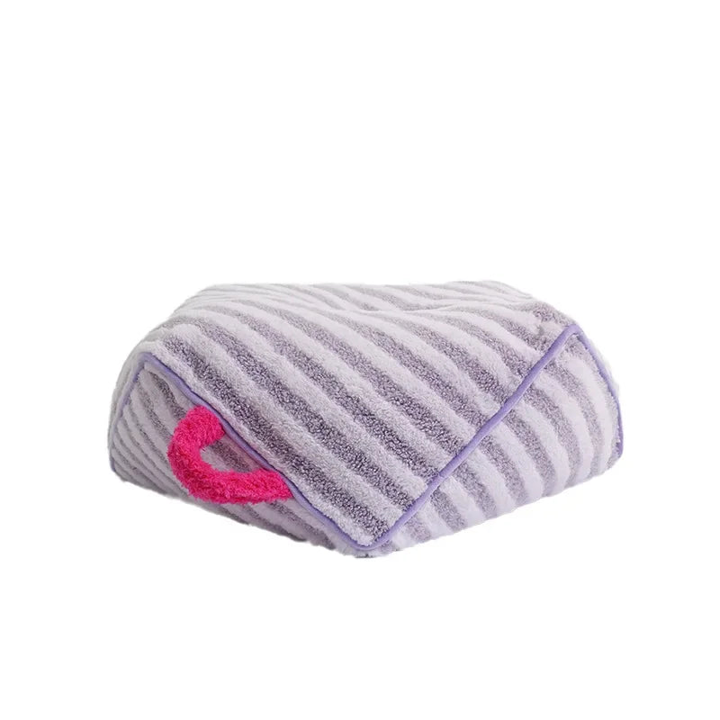 Pet sofa coral fleece striped warm machine washable pet lounger